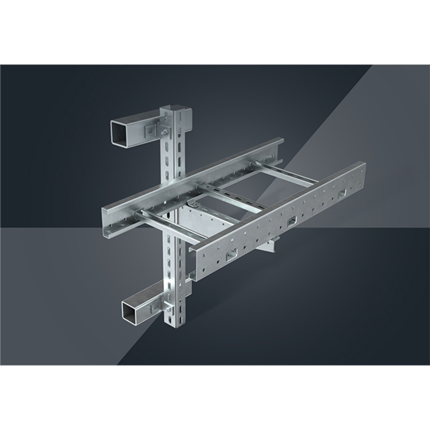 Преимущества этой системы монтажных элементов на основе усиленных перфорированных профилей 50х70х4 мм