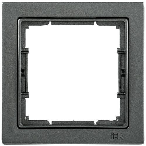 EMB12-K95-Q1 | РУ-1-БА Рамка 1 мест. квадратная BOLERO Q1 антрацит IEK