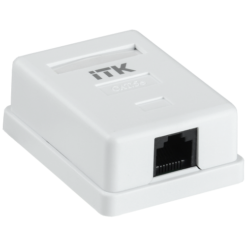 CS2-1C5EU-12 | ITK Настенная инф. розетка RJ45, кат.5Е UTP, 1-порт