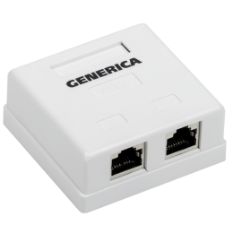 CS2-1C5EF-22-G | Розетка инф. настенная RJ45 кат. 5Е FTP 2 порта GENERICA