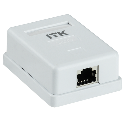 CS2-1C5EF-12 | ITK Настенная инф. розетка RJ45 кат. 5E FTP 1-порт