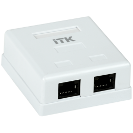 CS2-1C5EU-22 | ITK Настенная инф. розетка RJ45, кат.5Е UTP, 2-порта