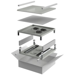 LN35-XXX61-Y | ITK LINEA N Компл. осн. и крыша 600х1000мм шкафа 28-47U серый