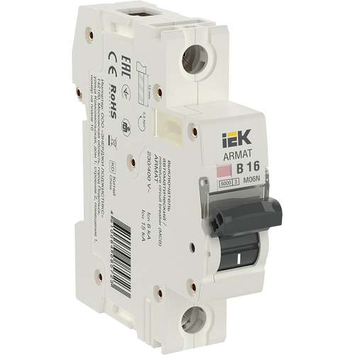 AR-M06N-1-B016 | ARMAT Автоматический выключатель M06N 1P B 16А IEK
