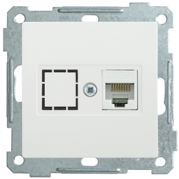 EKB16-01-K01 | РК11-1-Б Розетка компьютерная RJ45 Cat6 BOLERO белый IEK