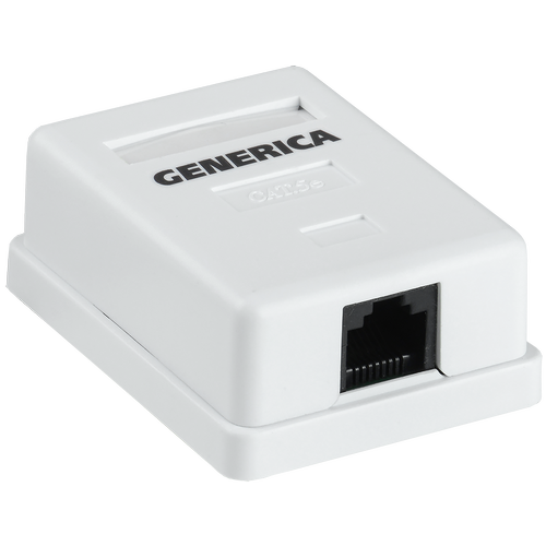 CS2-1C5EU-12-G | Розетка инф. настенная RJ45 кат. 5Е UTP 1 порт GENERICA