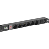 PH12-6D2C131-P | ITK PDU 6 розеток нем. ст. + 2 С13 LED 1U каб. 2м нем. ст.