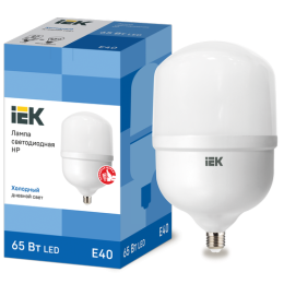 LLE-HP-65-230-65-E40 | Лампа LED HP 65Вт 230В 6500К E40 IEK