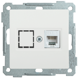 EKB15-01-K01 | РК10-1-Б Розетка компьютерная RJ45 Cat5e BOLERO белый IEK