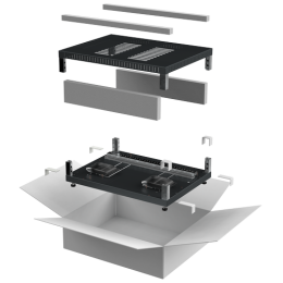 LE05-XXX61-X | ITK LINEA E Компл. осн. и крыша 600х1000мм шкафа 18-47U чер.