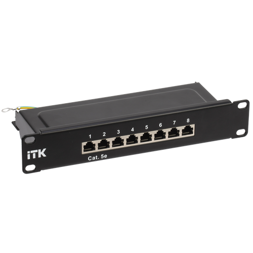 PP08-1UC5ES-D05-10 | ITK 1U патч-панель кат.5E STP 8 портов 10" Dual IDC