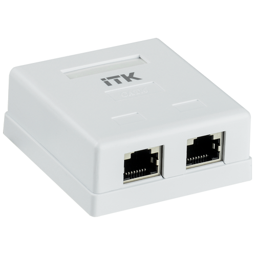 CS2-1C06F-22 | ITK Настенная инф. розетка RJ45 кат. 6 FTP 2-порт