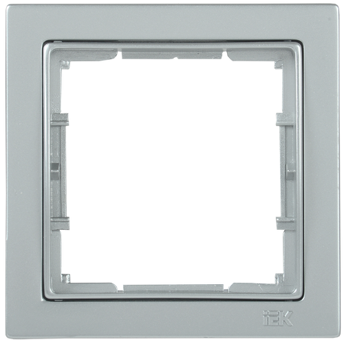 EMB12-K23-Q1 | РУ-1-БС Рамка 1 мест. квадратная BOLERO Q1 серебряный IEK
