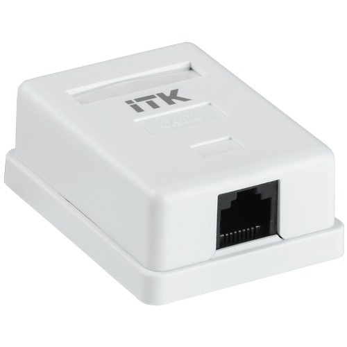 CS2-1C06U-12 | ITK Настенная инф. розетка RJ45 кат. 6 UTP 1-порт