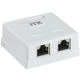 CS2-1C5EF-22 | ITK Настенная инф. розетка RJ45 кат. 5E FTP 2-порт