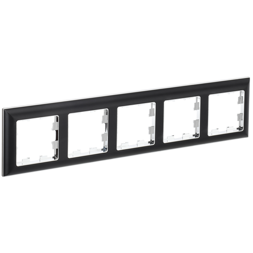 BR-M52-12-2-K23 | BRITE Рамка 5 местная хром/черная IEK