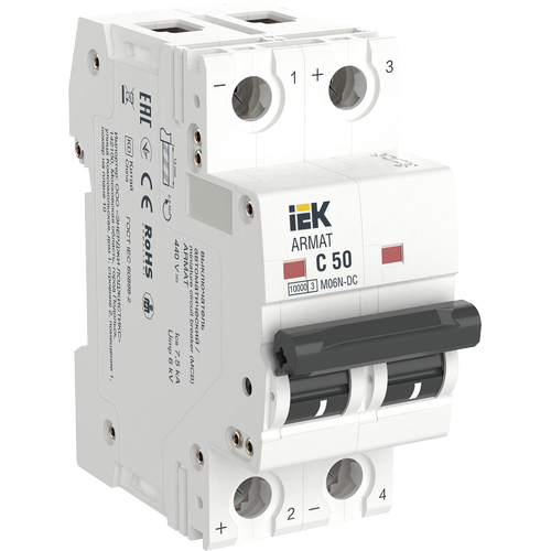 AR-M06N-2-C050DC | ARMAT Автоматический выключатель M06N-DC 2P C 50А IEK