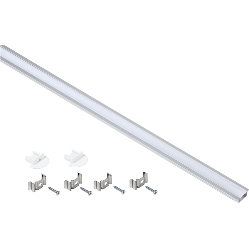 LSADD2207-SET1-2-V4-1-08 | Профиль алюминий для LED ленты 2207 встр. трап. 2м к-т опал IEK