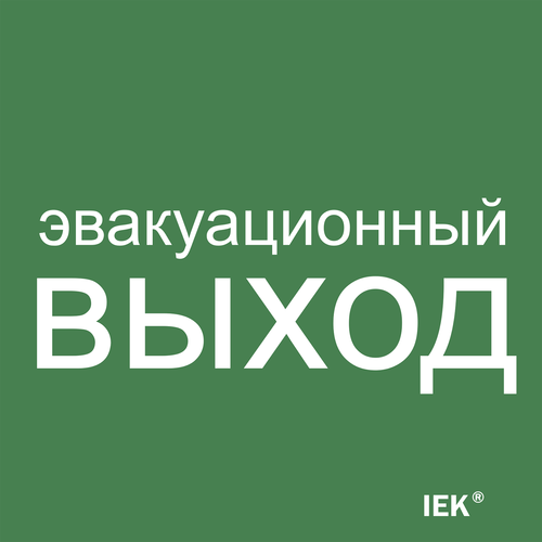 LPC10-1-15-15-EVV | Этикетка самокл. 150х150мм "Эвакуац. выход" IEK