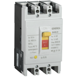 SAV10-3-0016-G | Выключатель автоматический ВА66-31 3Р 16А 18кА GENERICA
