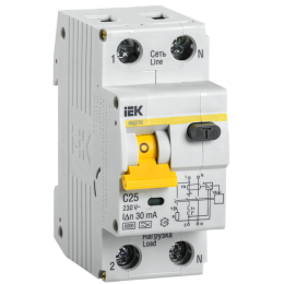 MAD22-5-025-C-30 | АВДТ 32 C25 - Автоматический Выключатель Дифф. тока IEK
