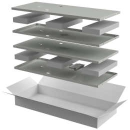 LE35-42UX1-X | ITK LINEA E Компл. стенок боковых 1000мм шкафа 42U серый