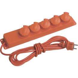 WYP10-16-05-05-44-N | Удлинитель У05В 5 места IP44 с/з 5м 3х1мм2 16А/250В IEK
