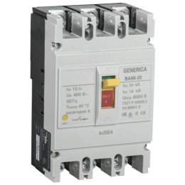 SAV30-3-0250-G | Выключатель автоматический ВА66-35 3Р 250А 25кА GENERICA

