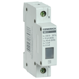 MOP20-1-C-G | Ограничитель имп. перенапр. ОПС1-C 1Р 10/40кА 230В GENERICA
