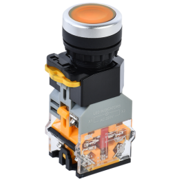 BBT30-11D-3-12-K05 | Кнопка D8-11D d=22мм 1з+1р с подсветкой желтая IEK
