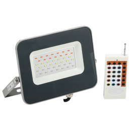 LPDO7RGB-01-30-K03 | Прожектор LED СДО 07-30RGB multicolor IP65 серый IEK
