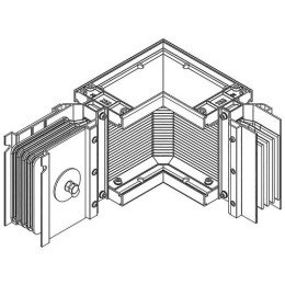 LB-5000A4-25-F-LR | Секц. угл. прав. 5000А Al 3L+N+PER НК IP55 тран. IEK