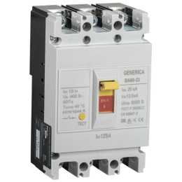 SAV20-3-0125-G | Выключатель автоматический ВА66-33 3Р 125А 20кА GENERICA
