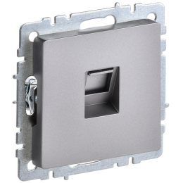 BR-K10-1-K46 | BRITE Розетка компьютерная RJ45 кат.5E сталь IEK
