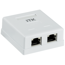 CS2-1C06F-22 | ITK Настенная инф. розетка RJ45 кат. 6 FTP 2-порт