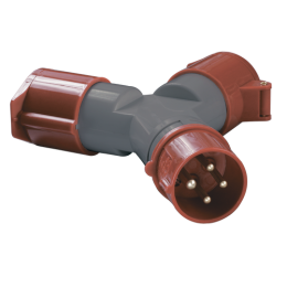 PAS22-016-4 | Адаптер двухлучевой ССИ-1012-214 16А-6ч 380В 3P+PE IP44 IEK
