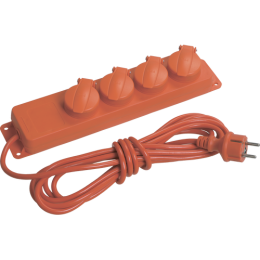 WYP10-16-04-05-44-N | Удлинитель У04В 4 места IP44 с/з 5м 3х1мм2 16А/250В IEK
