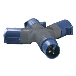 PAS31-016-3 | Адаптер трехлучевой ССИ-1013 2P+PE 16А 200-250В IP44 IEK
