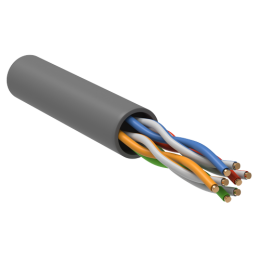 BC1-C5E04-111-100-R-G | Витая пара U/UTP 5E 24AWG 4PR PVC 1м серый 100м РФ GENERICA