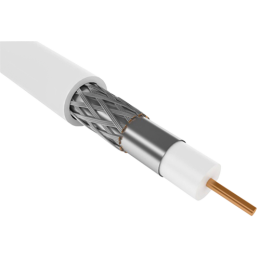 CC1-R5F1-111-100-G | Каб. коаксиал. RG59 CCS 75Ом FPE PVC белый (100м) GENERICA
