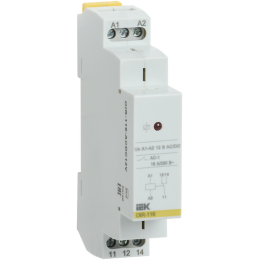 OIR-116-ACDC12V | Реле промежут. OIR 1 конт. 16А 12В AC/DC IEK
