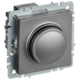 BR-D20-0600-K46 | BRITE Светорегулятор диммер поворотно нажимной 600Вт сталь IEK
